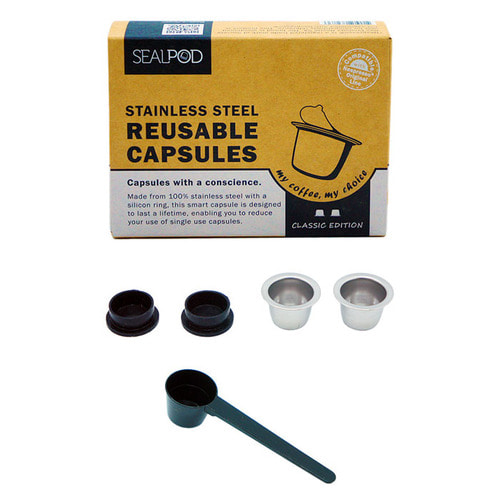 Sealpod 실파드 네스프레소 Stainless Steel Reusable Capsules Classic Edition
