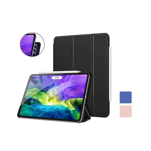 Moko 모코 Smart Folio Case Compatible with iPad Pro 11 or Pro 12.9 2nd Gen 2020 &amp; 2018 [Support Pencil 2 Charging]